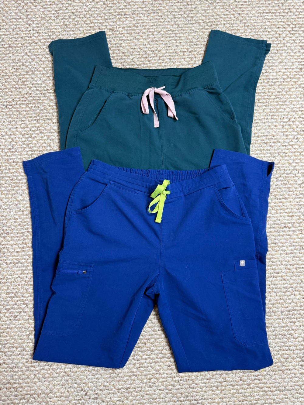 FIGS Yola Scrub Pants Bundle 2 Pair Blue Teal Technical Collection S Tall
